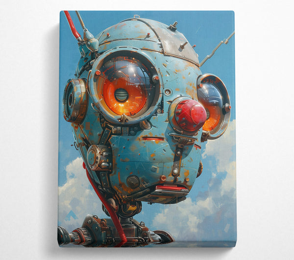  A Canvas Print of Azure Rusty Bot Canvas Wall Art