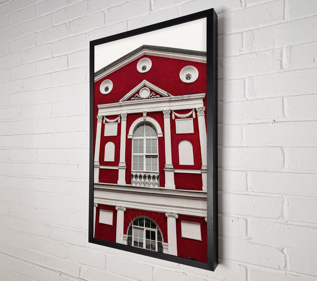  A Canvas Print of Crimson Facade Details Canvas Art