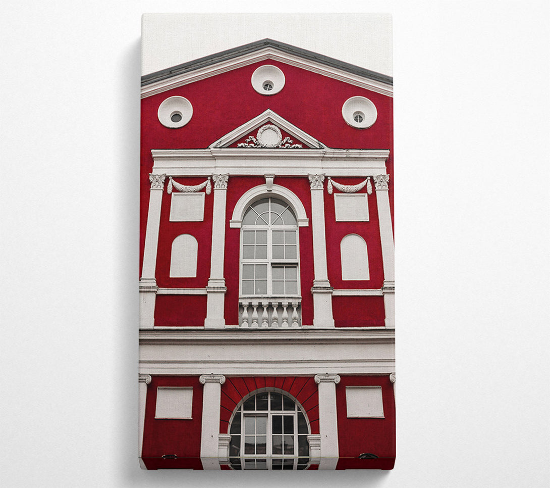  A Canvas Print of Crimson Facade Details Canvas Art