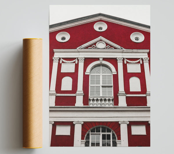 Crimson Facade Details Poster