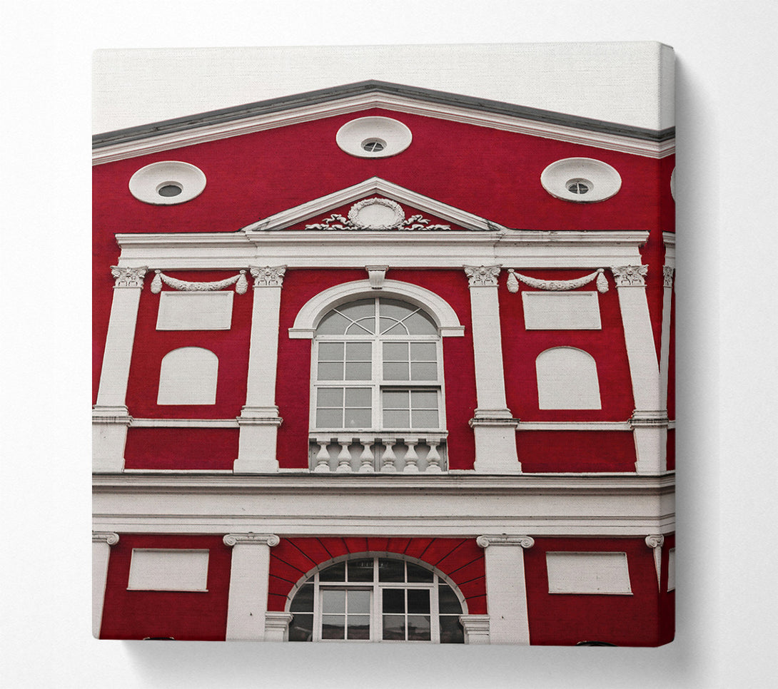  A Canvas Print of Crimson Facade Details Canvas Art