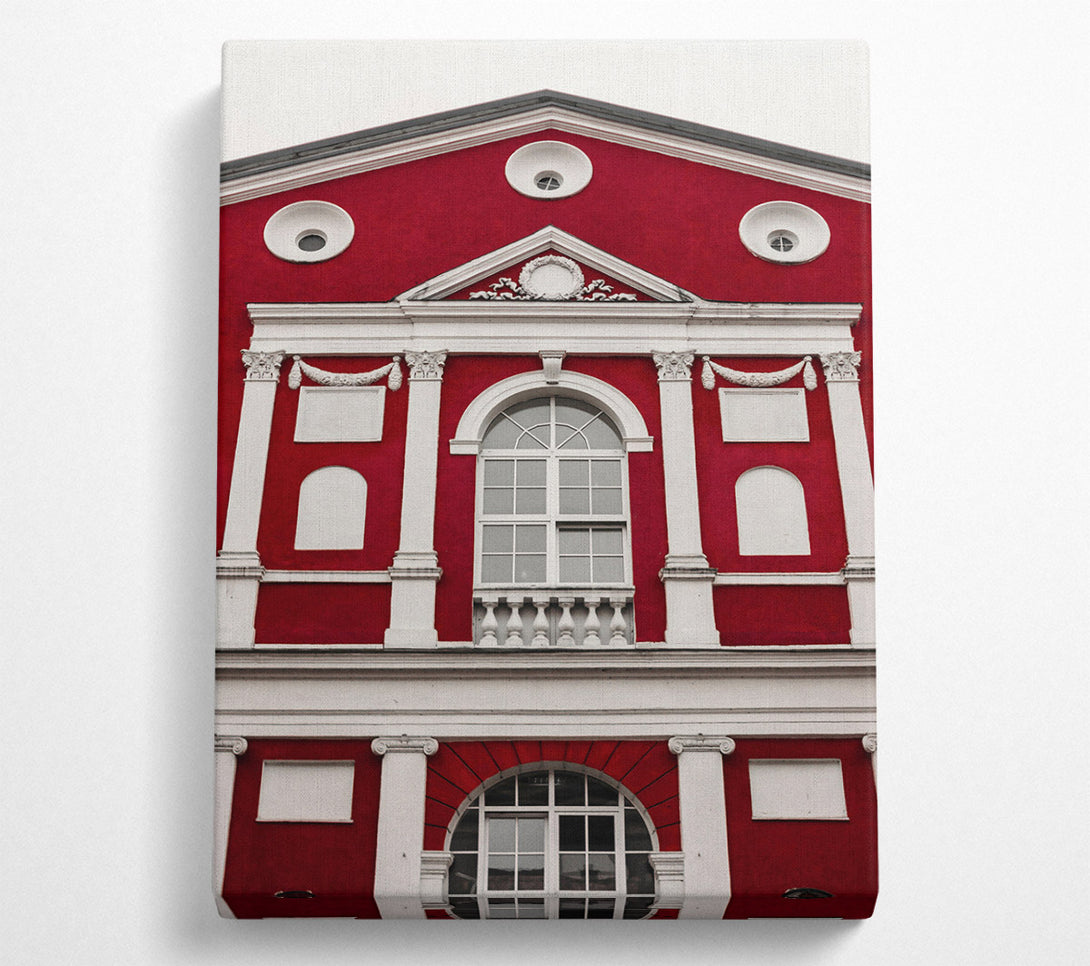  A Canvas Print of Crimson Facade Details Canvas Art