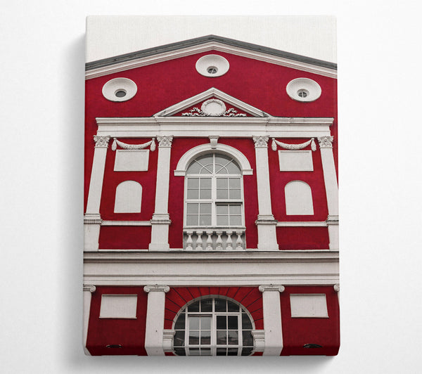  A Canvas Print of Crimson Facade Details Canvas Art
