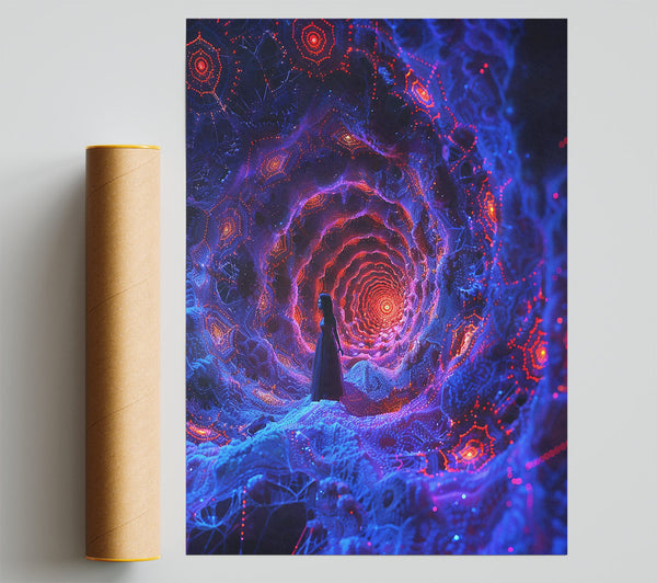 Blue Vortex Dreamscape Poster