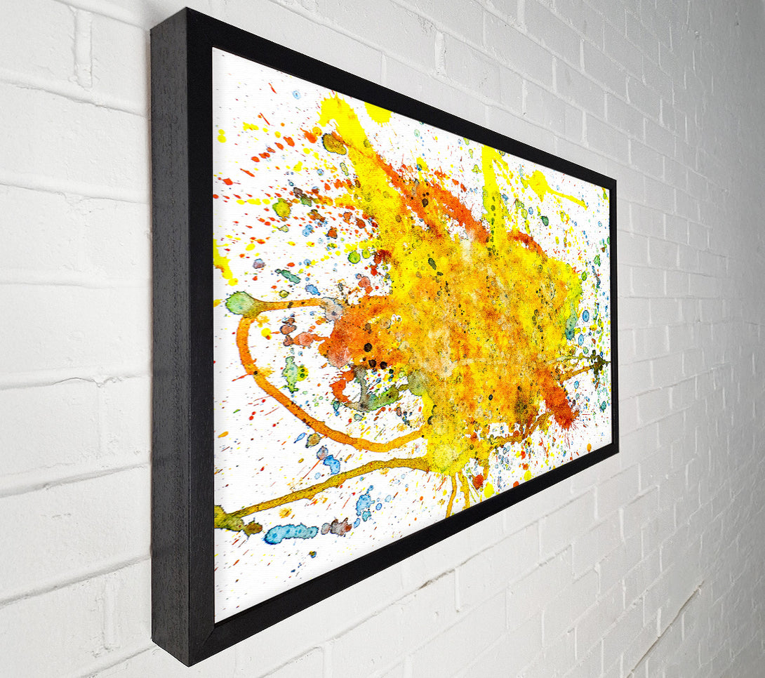  A Canvas Print of Golden Splatter Burst Canvas Wall Art