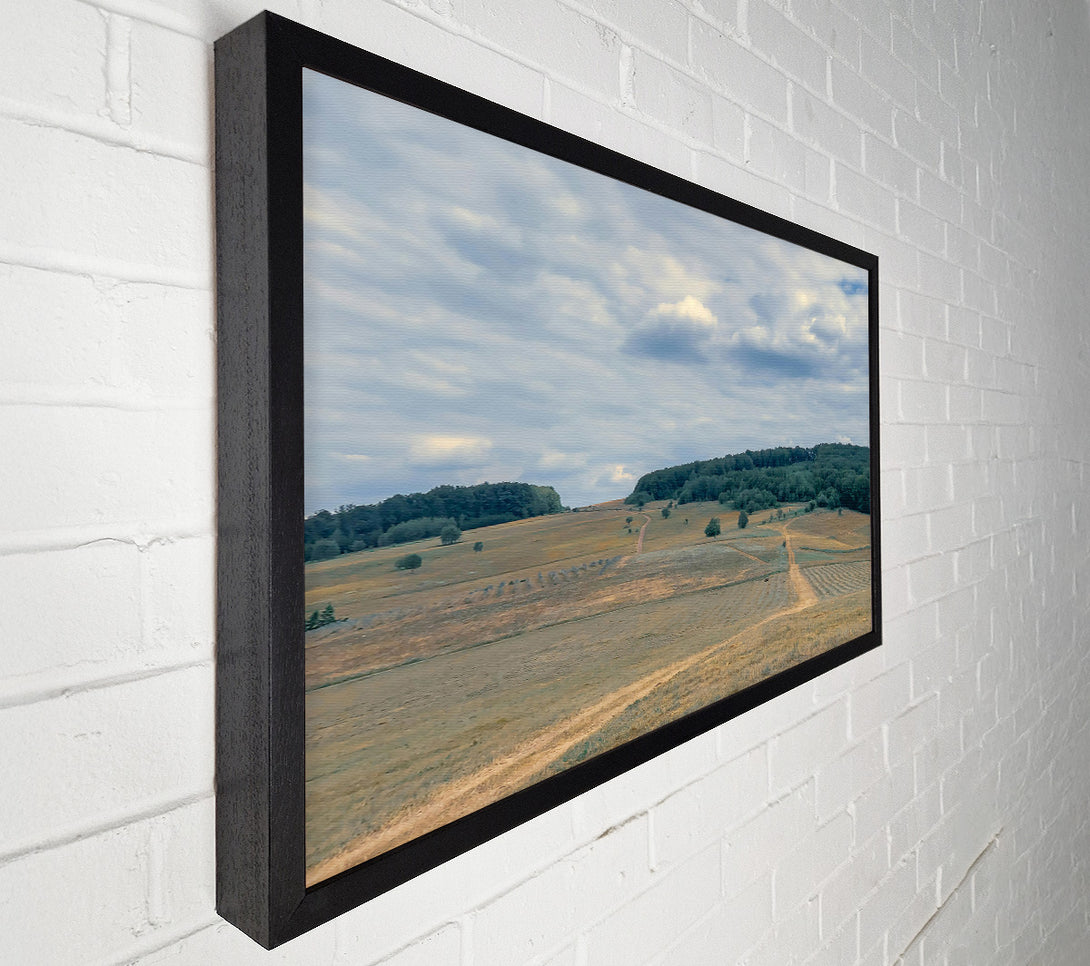  A Canvas Print of Golden Fields And Clouds Canvas Wall Art