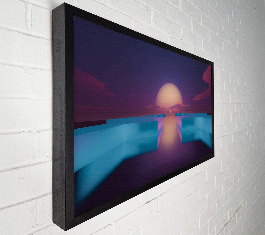  A Canvas Print of Azure Sunset Horizon Canvas Art