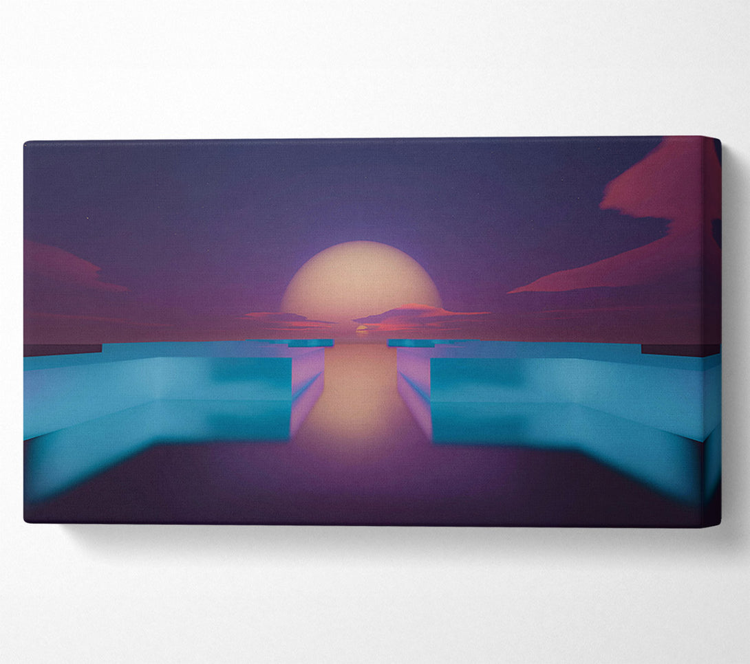  A Canvas Print of Azure Sunset Horizon Canvas Art