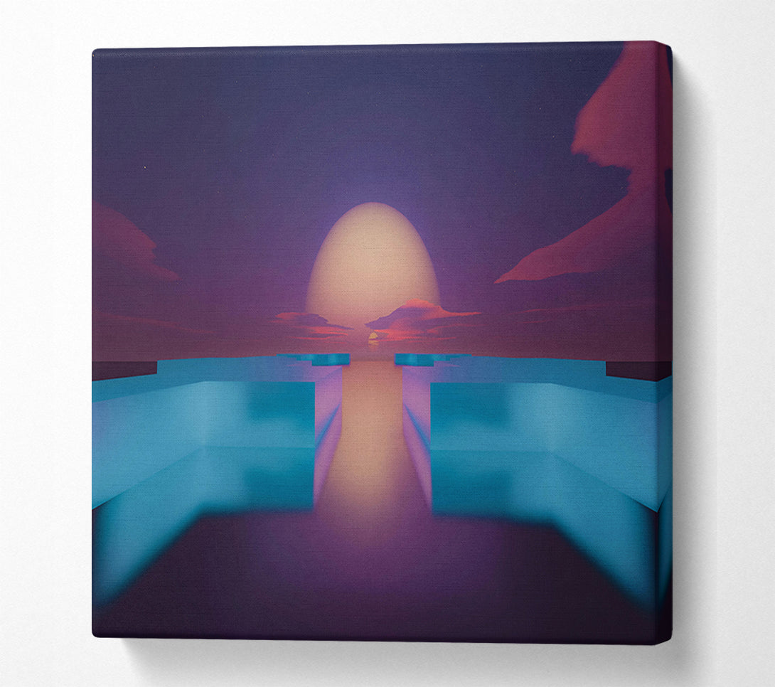  A Canvas Print of Azure Sunset Horizon Canvas Art