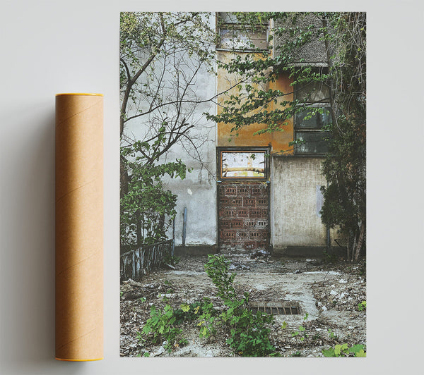 Overgrown Yellow Doorway Giclee Print