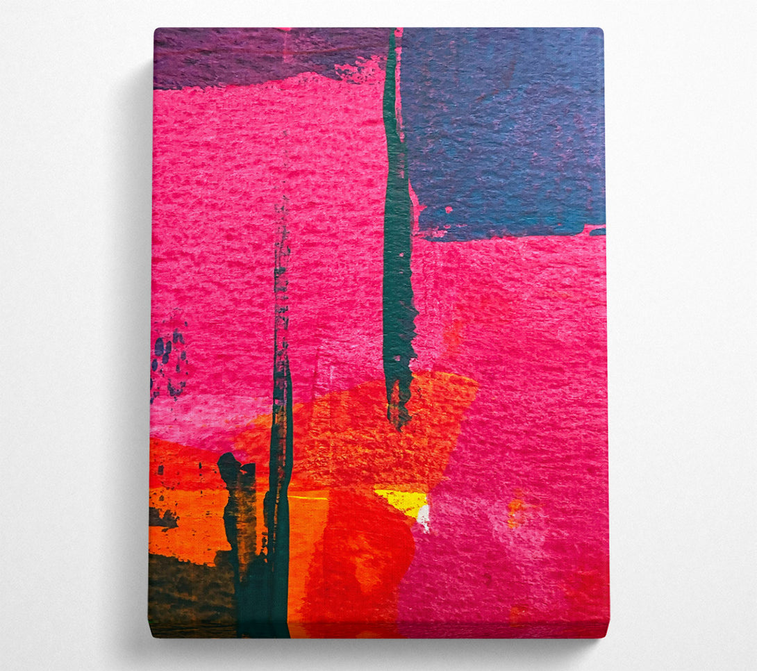  A Canvas Print of Crimson And Black Strokes Canvas Print