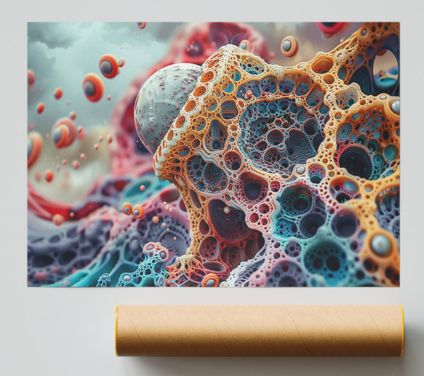 Orange Bubble Dream Poster