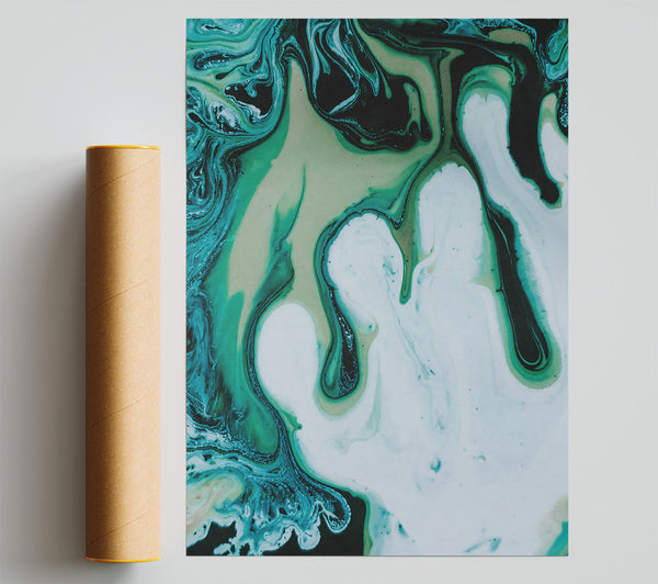 Emerald Swirls And Dreams Print