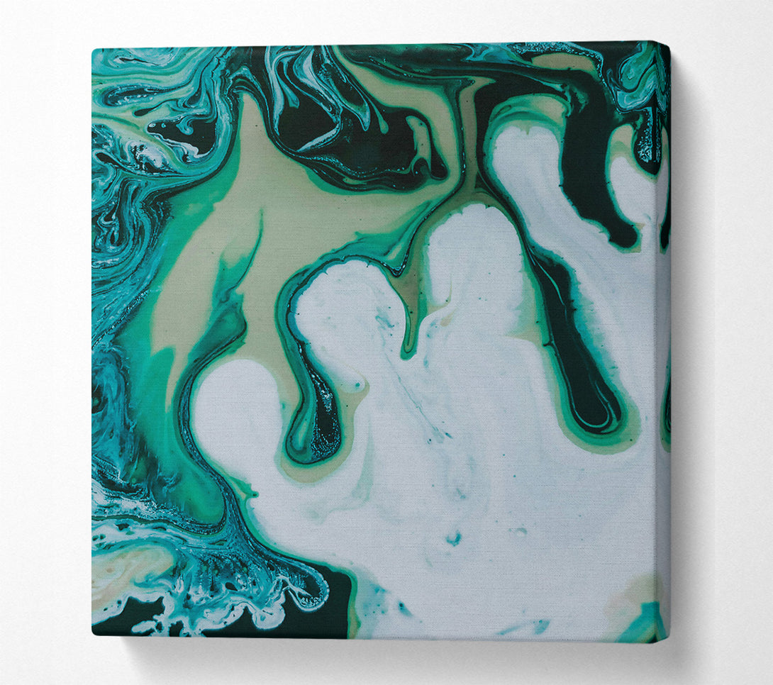  A Canvas Print of Emerald Swirls And Dreams Canvas Print