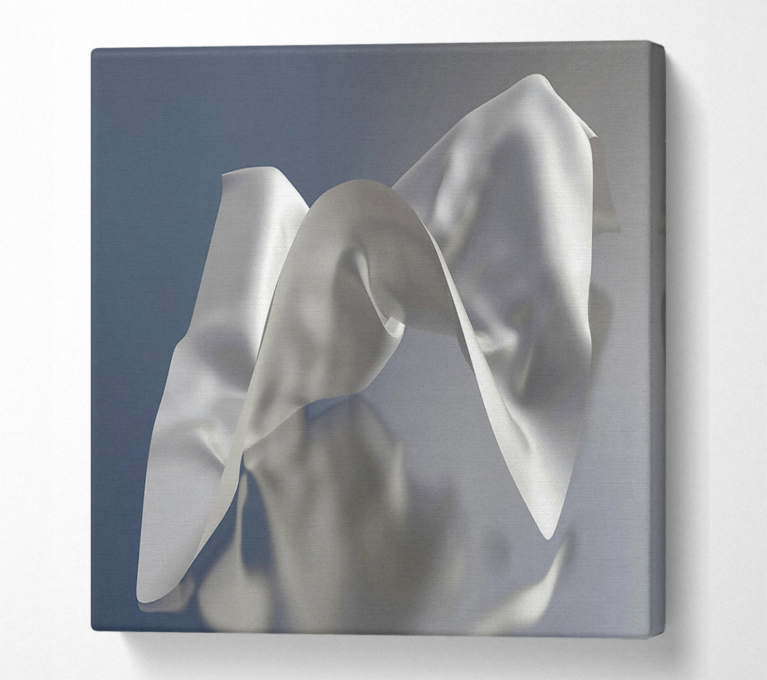  A Canvas Print of White Fabric Flow Canvas Print