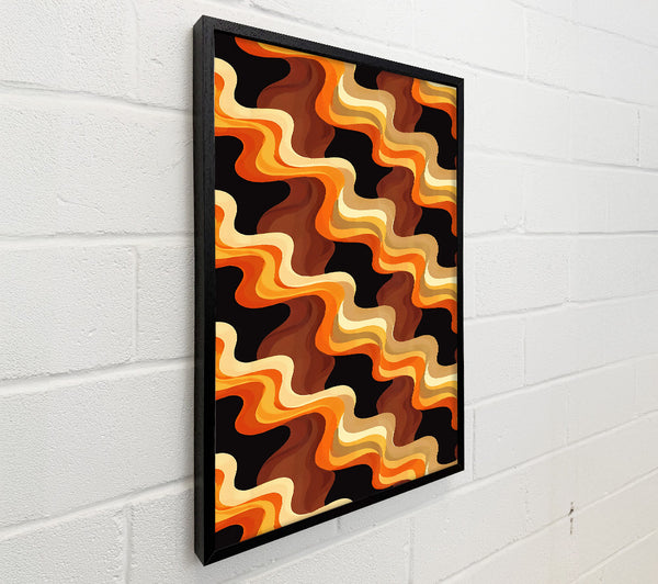 Orange Wave Abstract