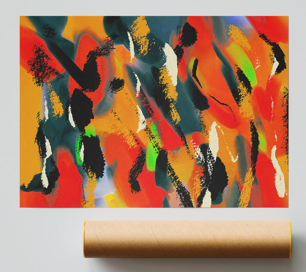 Crimson Fire Dance Print