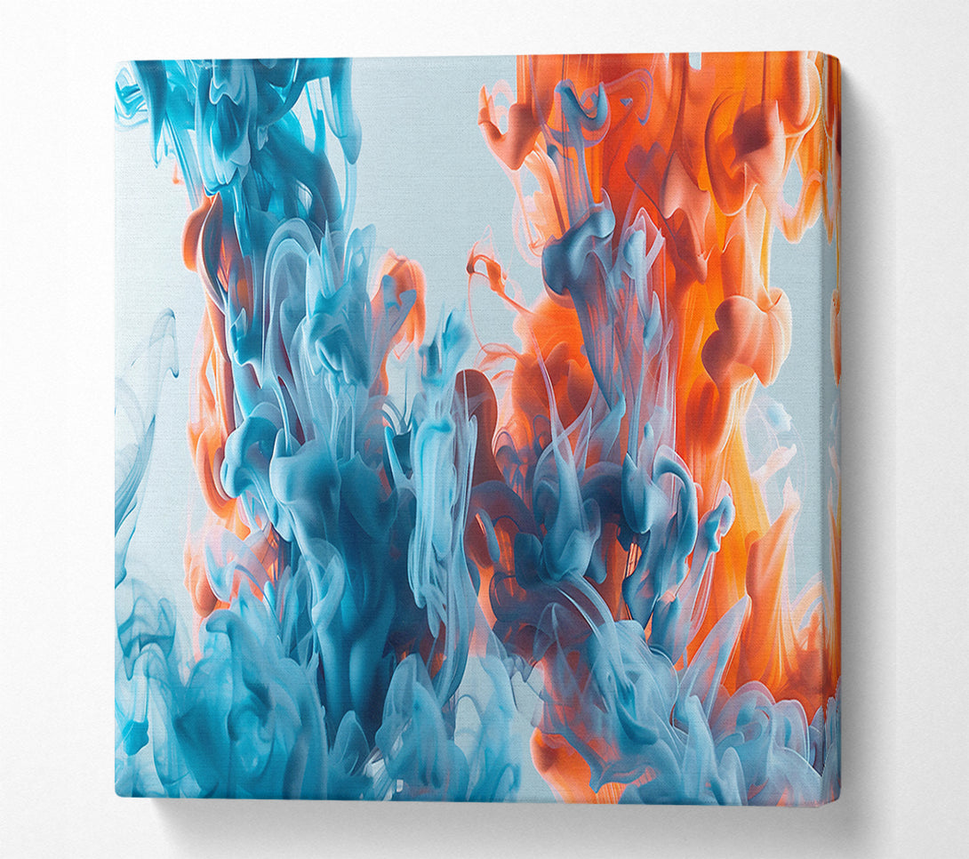  A Canvas Print of Azure And Coral Dance Canvas Print