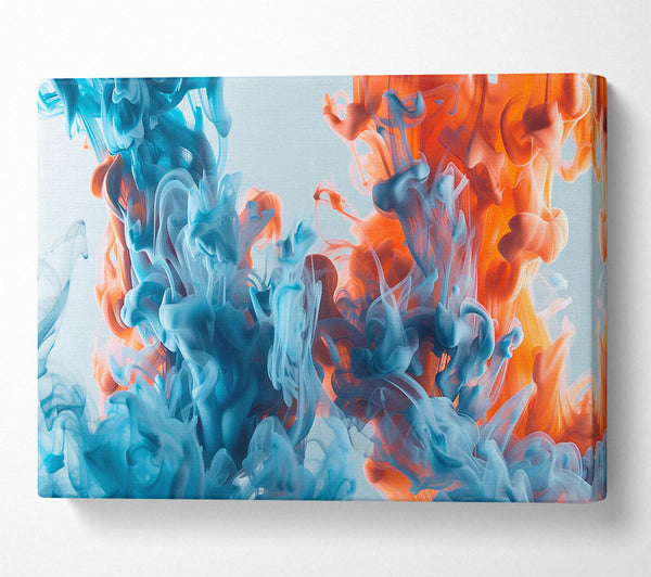  A Canvas Print of Azure And Coral Dance Canvas Print