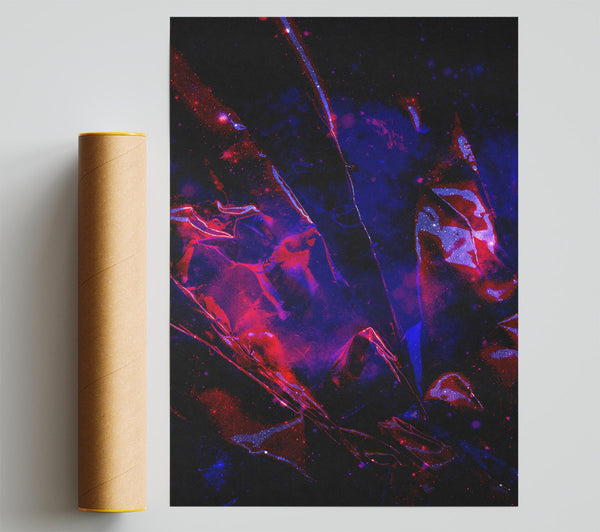 Red Cosmic Shimmer Poster