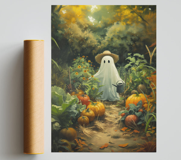 Golden Ghostly Harvest Poster
