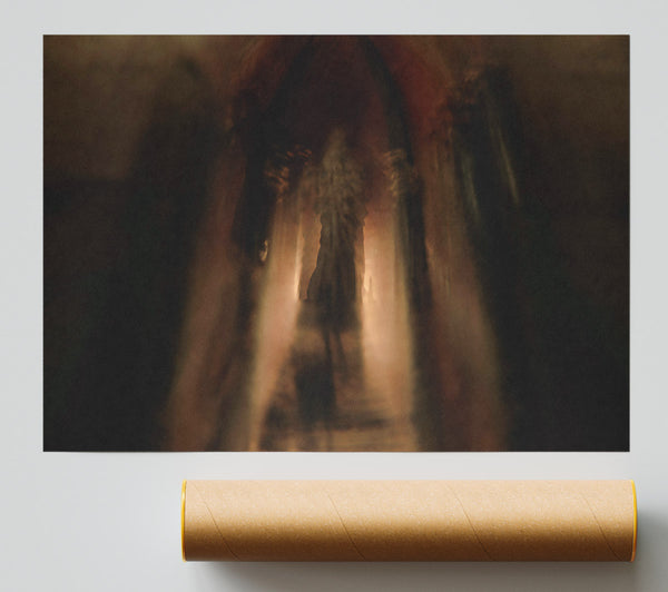Golden Hallway Visions Poster