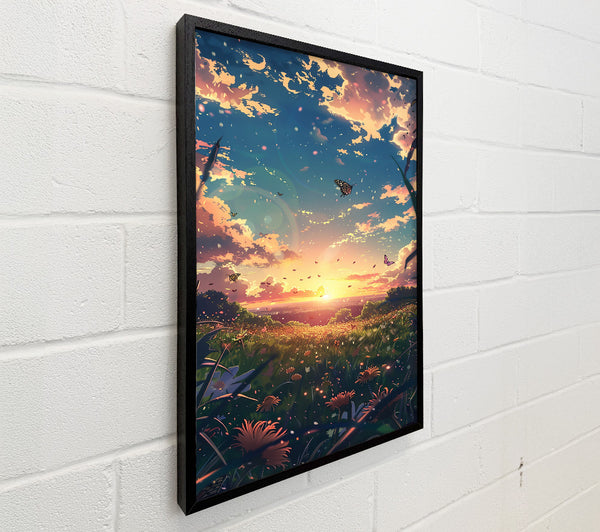 Orange Sunset Butterflies