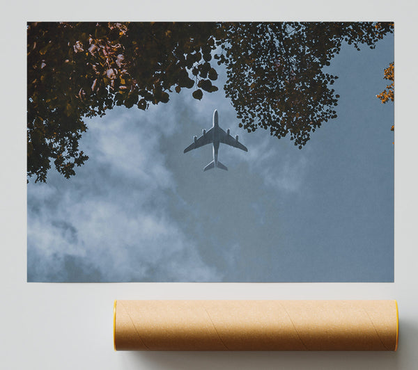 Skyward Blue Flight Poster