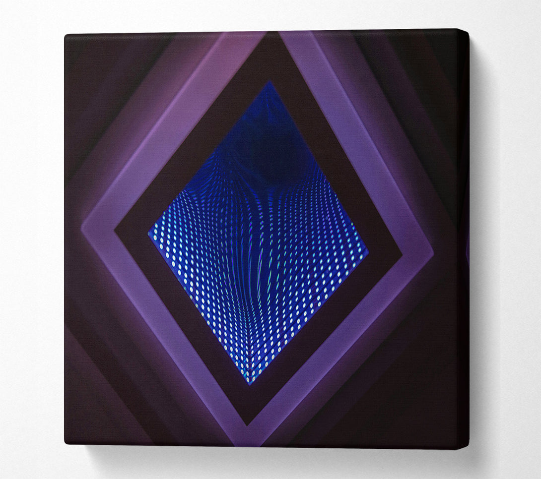  A Canvas Print of Blue Pixel Frame Canvas Print