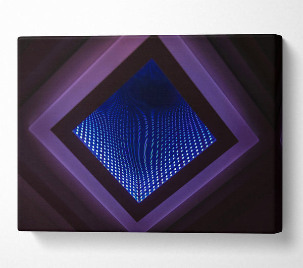  A Canvas Print of Blue Pixel Frame Canvas Print