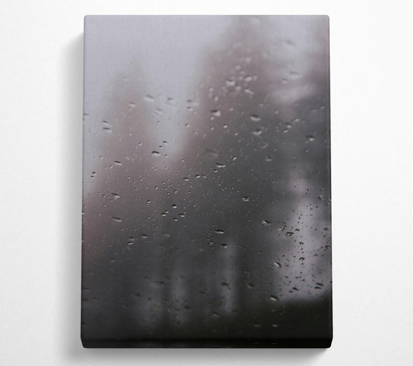  A Canvas Print of Gray Rain Drops Canvas Art