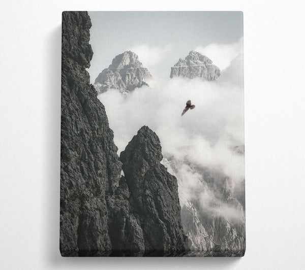  A Canvas Print of Grey Skies, Black Cliffs Canvas Wall Art