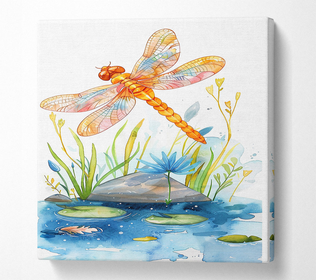  A Canvas Print of Azure Dragonfly Dream Canvas Art