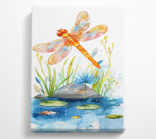  A Canvas Print of Azure Dragonfly Dream Canvas Art
