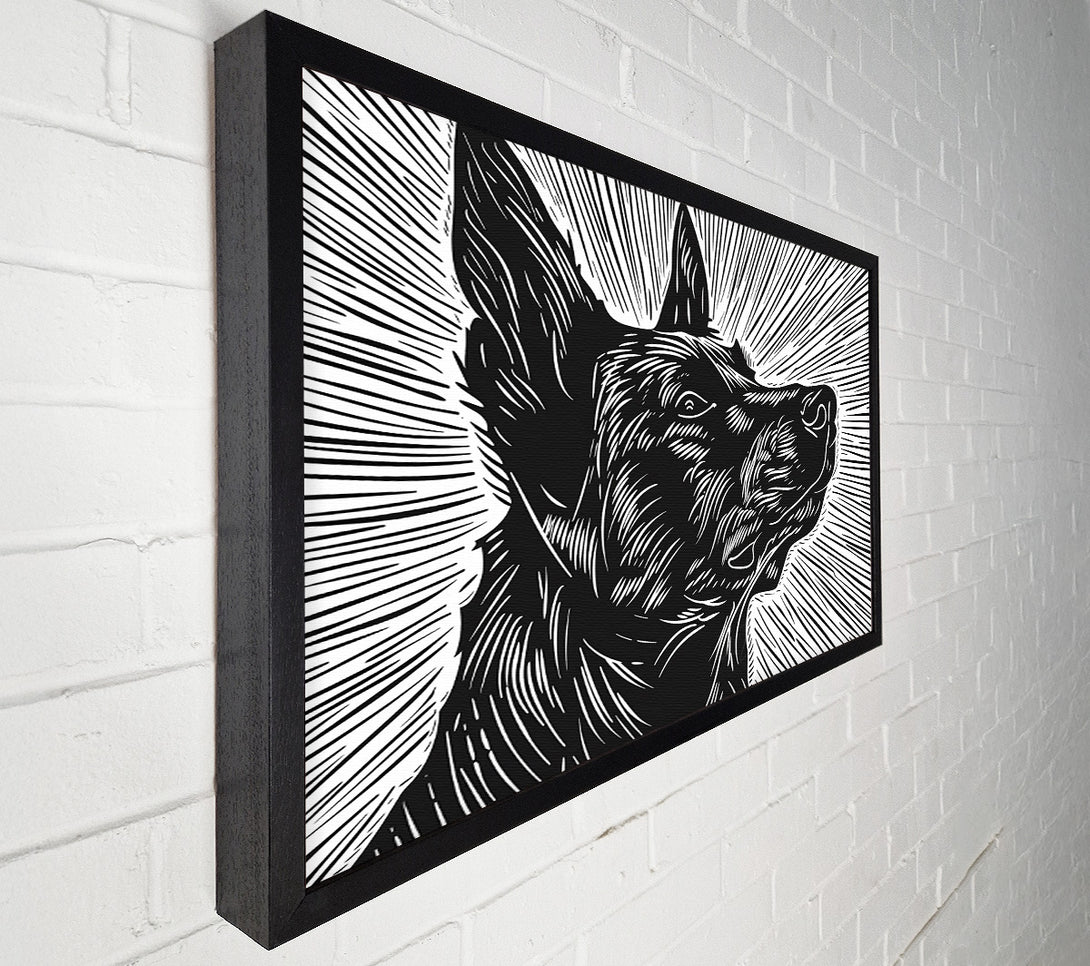  A Canvas Print of Black Dog'S Radiance Canvas Wall Art