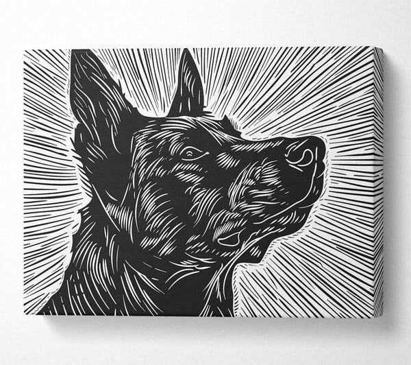  A Canvas Print of Black Dog'S Radiance Canvas Wall Art