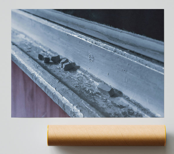 Blue Chalk Dust Giclee Print