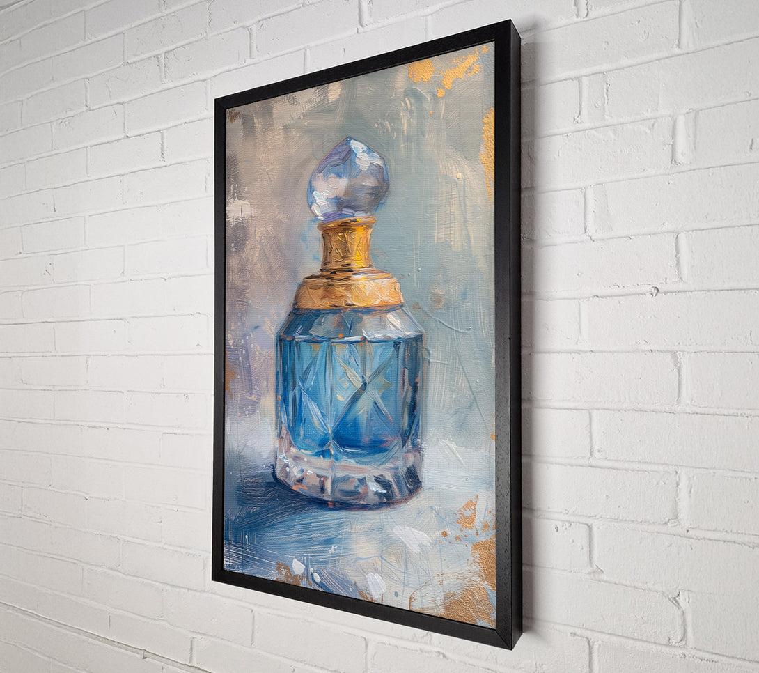  A Canvas Print of Blue Antique Perfume Bottle Canvas Wall Art