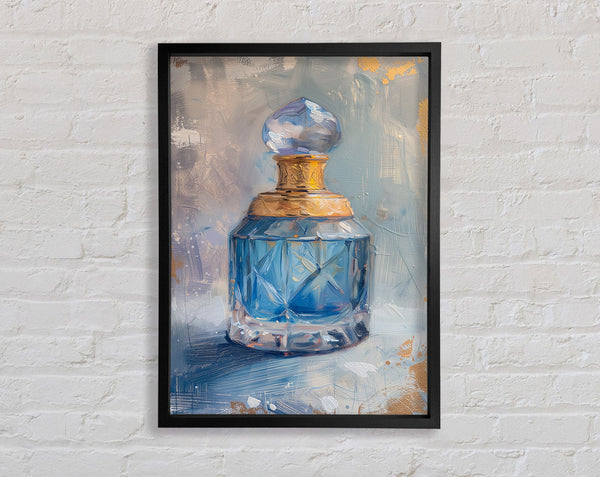 Blue Antique Perfume Bottle Framed Print