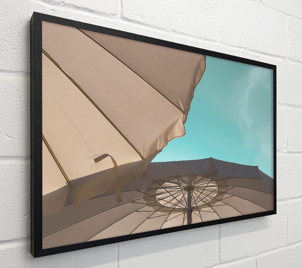 Teal Sky Umbrellas