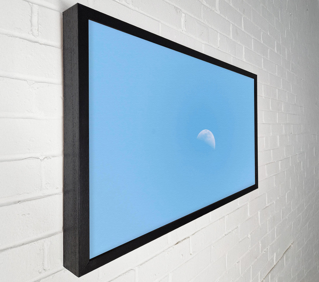  A Canvas Print of Pale Blue Crescent Canvas Wall Art