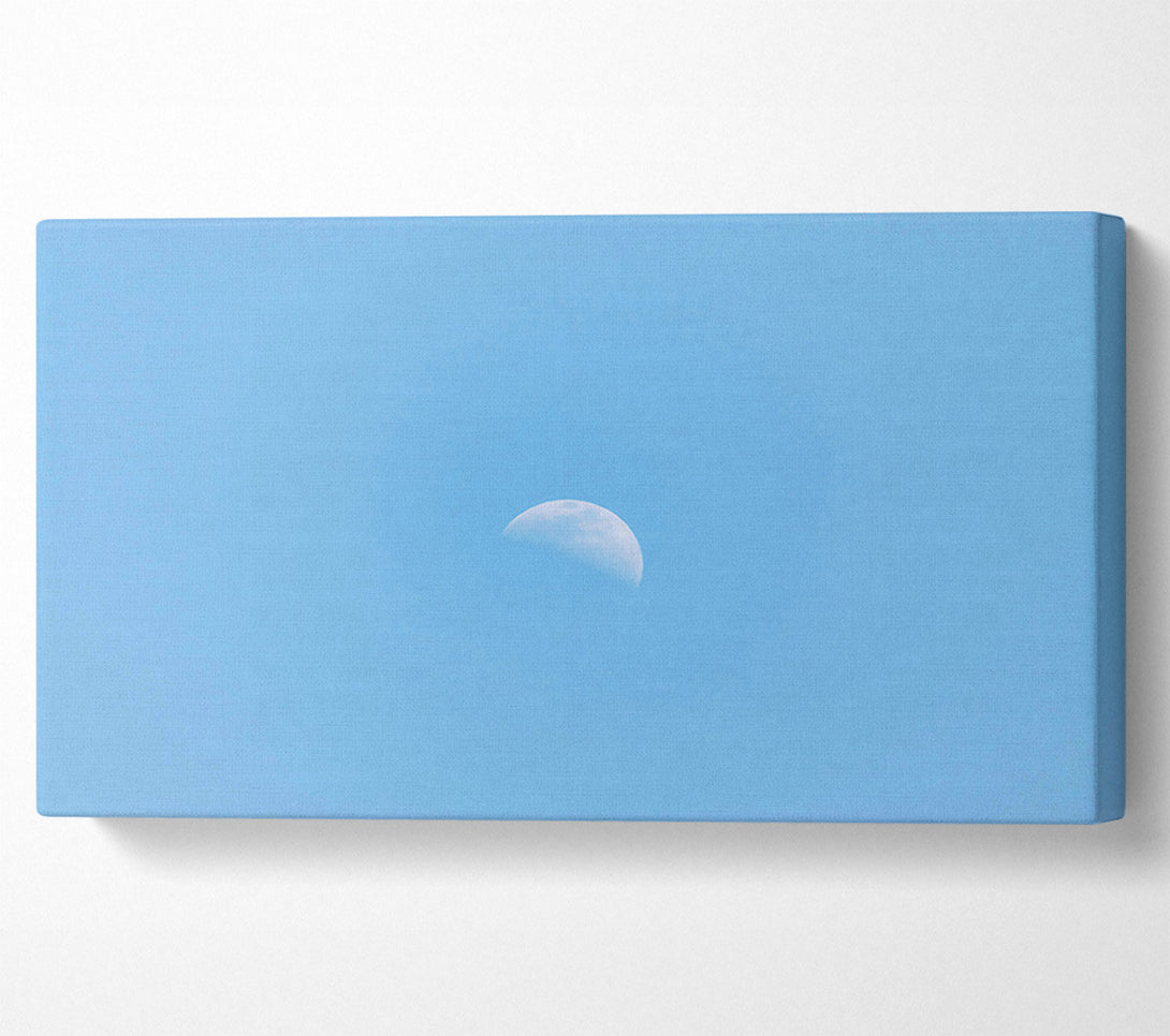  A Canvas Print of Pale Blue Crescent Canvas Wall Art