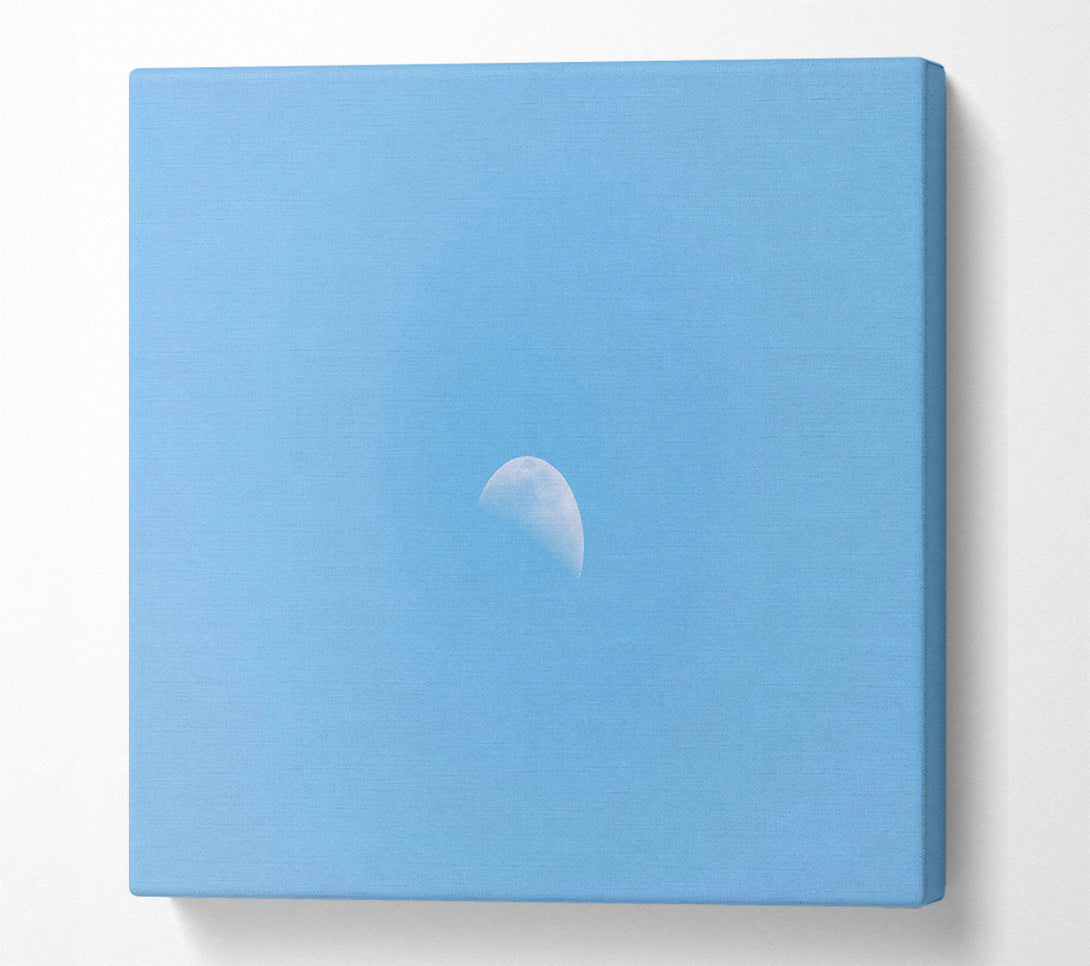  A Canvas Print of Pale Blue Crescent Canvas Wall Art