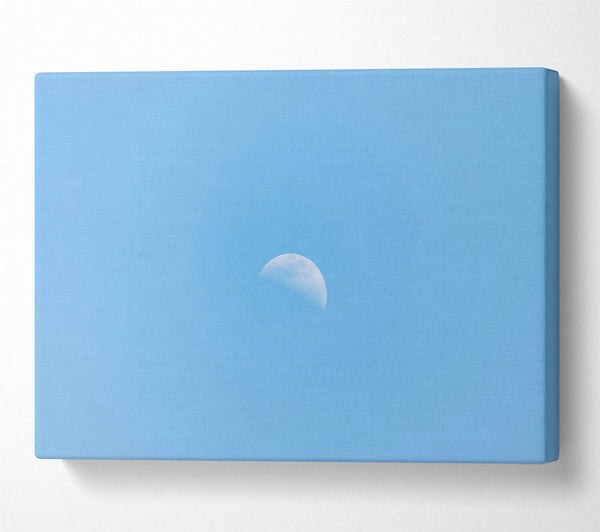  A Canvas Print of Pale Blue Crescent Canvas Wall Art