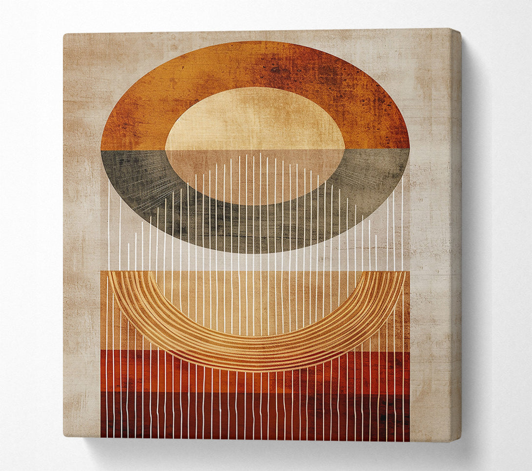  A Canvas Print of Rust & Stripe Symphony Canvas Print