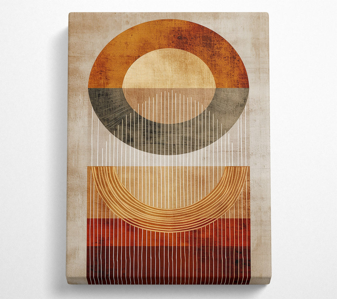  A Canvas Print of Rust & Stripe Symphony Canvas Print