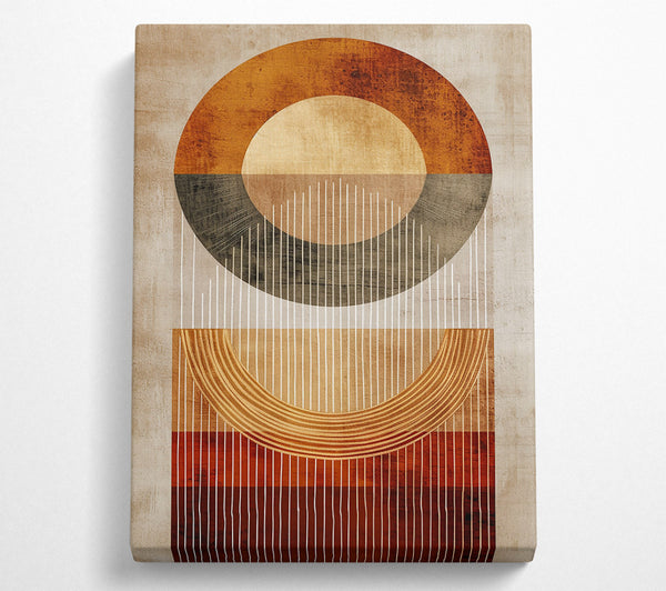  A Canvas Print of Rust & Stripe Symphony Canvas Print