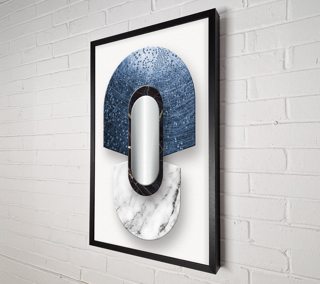  A Canvas Print of Blue Arch Abstract Canvas Print