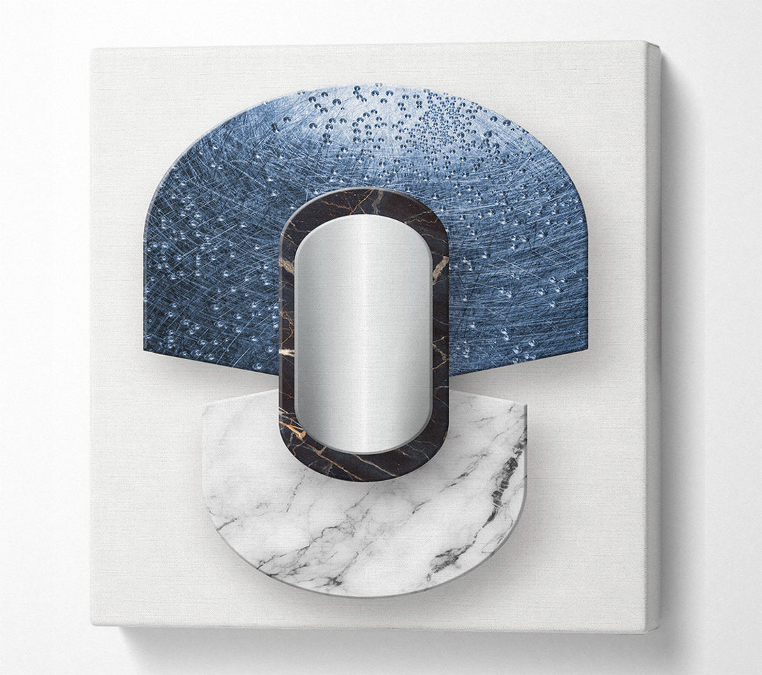  A Canvas Print of Blue Arch Abstract Canvas Print