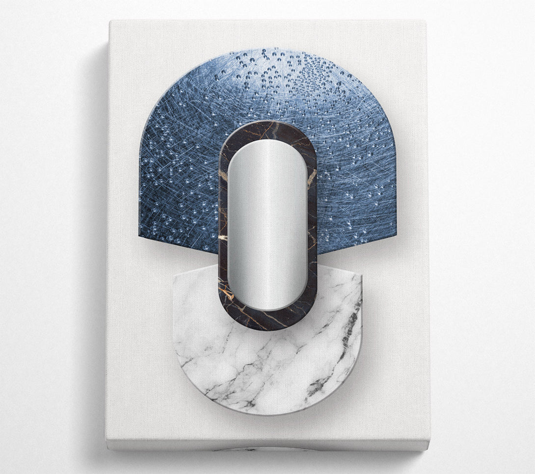  A Canvas Print of Blue Arch Abstract Canvas Print